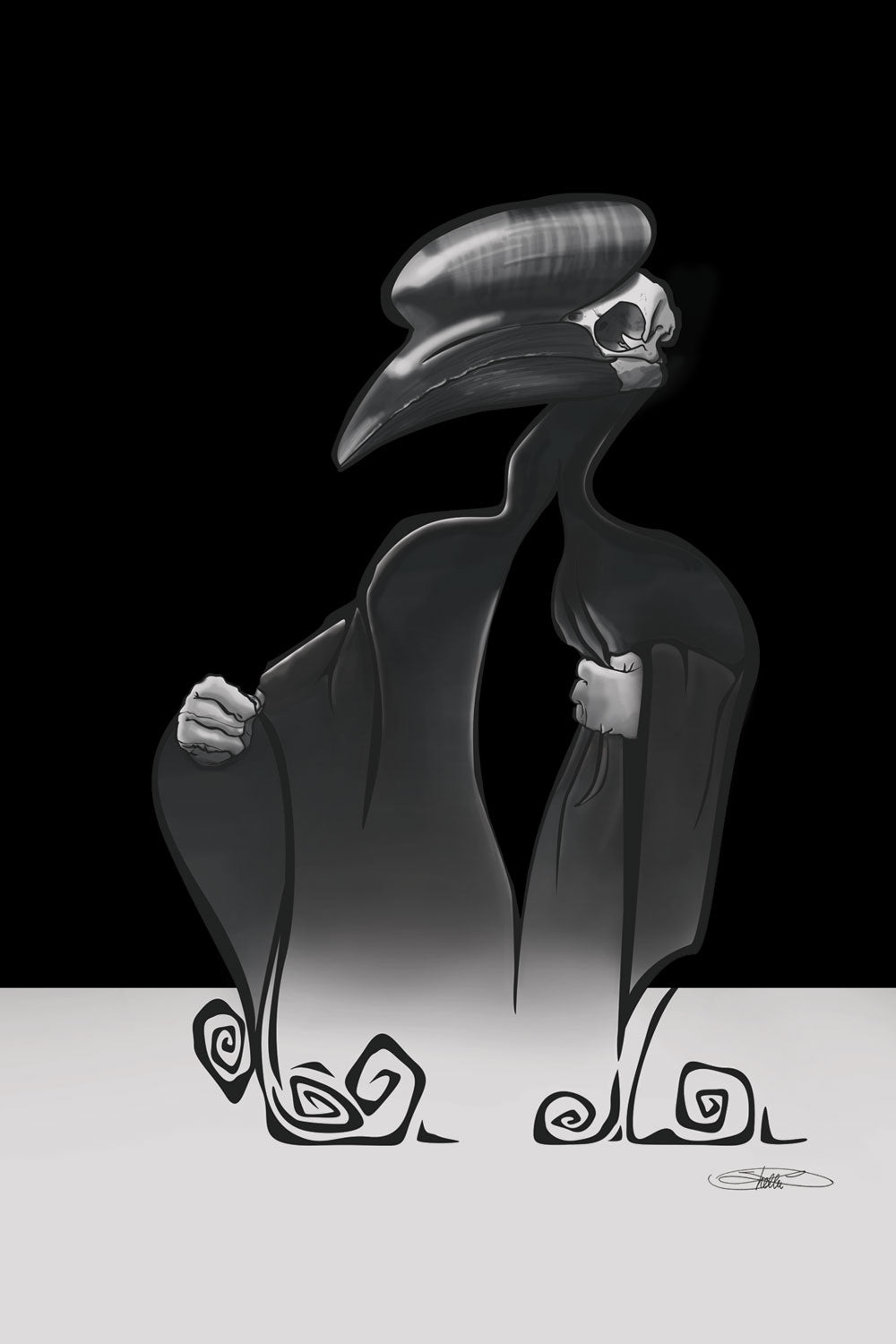 A Hornbill's Heart Heat-Sensitive Print