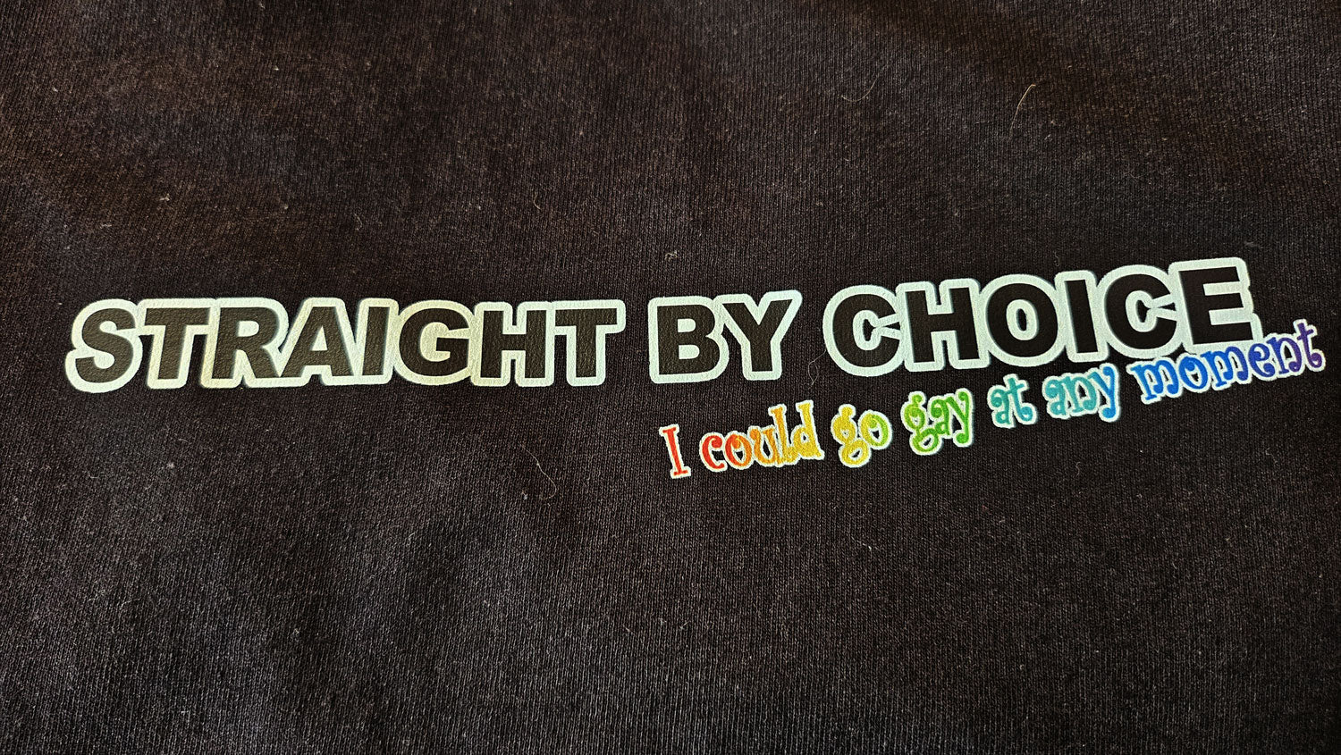 Straight By Choice Pride Iron-On Print (shirt not included)