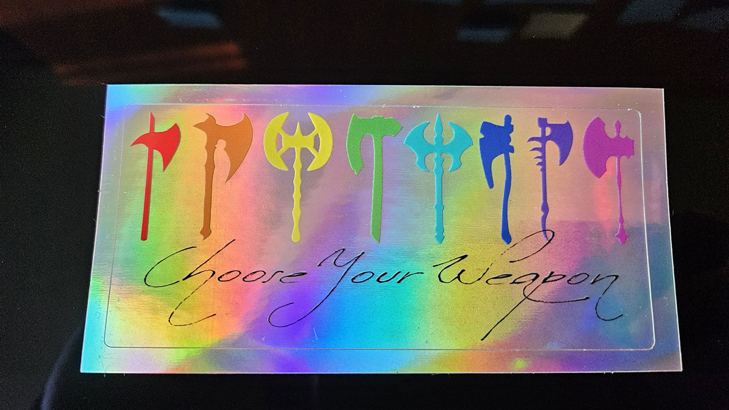 Choose Your Weapon Pride Sticker